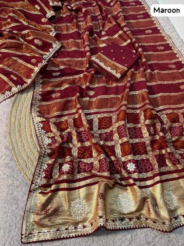 Vinayak bandej lagdi patta saree surat online